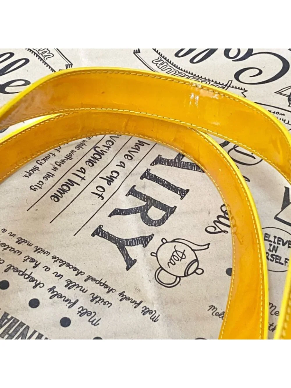 Chanel Tote Vintage Enamel Yellow